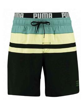 Bañador Puma Heritage Stripe Negro/verde Hombre