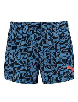 Bañador Puma Block Logo Azul/negro Hombre