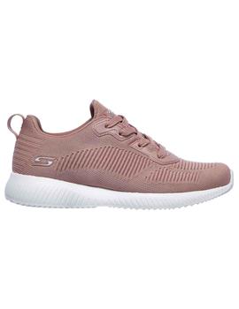 Zapatilla Skechers Bobs Squad Tough Talk Rosa