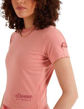 Camiseta Ellesse Dropper Crop Rosa Mujer