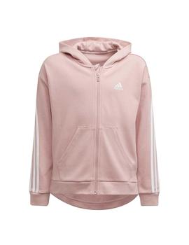 Chaqueta Adidas G 3S FZ HD Rosa/Blanco Niña