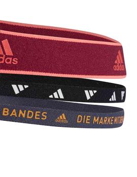 Cintas Para Pelo Adidas Pack 3 Grana/Negr/Marin