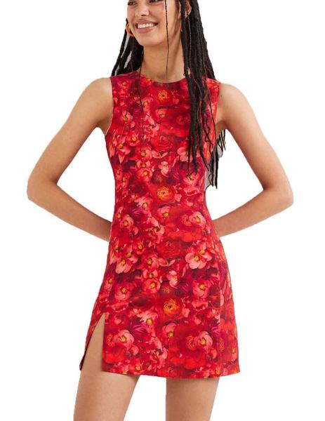 Vestido Desigual Amapola Rojo Mujer