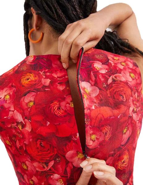 Vestido Desigual Amapola Rojo Mujer