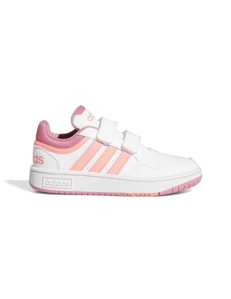 Extra Recurso Patético Zapatillas Adidas Hoops 3.0 Blanco/Rosa Niña