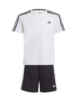 Set Adidas B 3S T Blanco/Negro Niño