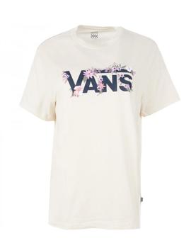 Camiseta Vans Drop V Floral Beige Mujer