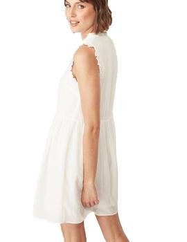 Vestido Naf Naf Kmina SM Blanco Mujer