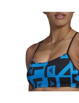Bikini Adidas BARS AOP Azul/Negro Mujer