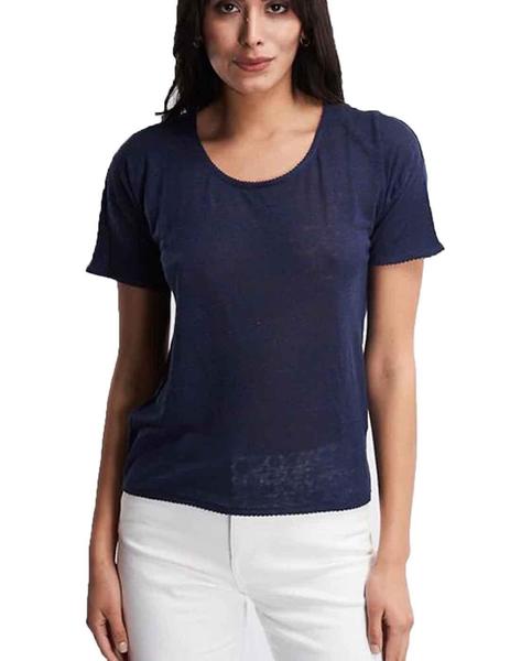 Senador plataforma gramática Camiseta Naf Naf Oalpha MC Marino Mujer