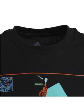 Camiseta Adidas B GMNG G T Negro Niño