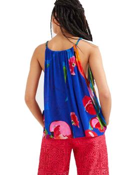 Blusa Desigual Rodas Azul Klein Mujer