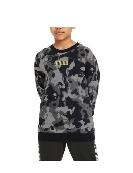 Juicio zona inoxidable Sudadera Puma Alpha AOP Camo Gris/Negro Niño