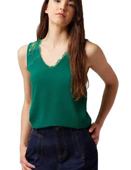 Camiseta Naf Naf Odebutante SM Verde Mujer