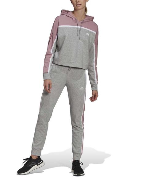 centavo sílaba director Chandal Adidas W Subt Block TS Gris/Rosa Mujer