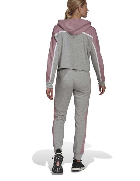 centavo sílaba director Chandal Adidas W Subt Block TS Gris/Rosa Mujer