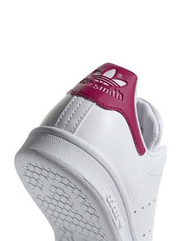 Zapatillas Adidas Stan Smith Blanco/Fucsia Niña