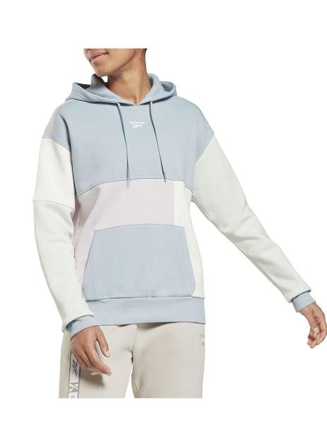 Reebok Sudadera con capucha para mujer, color blanco, talla M, Blanco