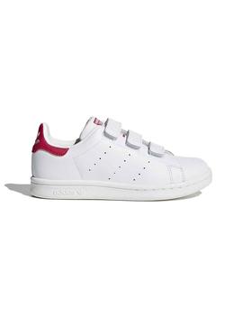 Zapatillas Adidas Stan Smith Blanco/Fucsia Niña