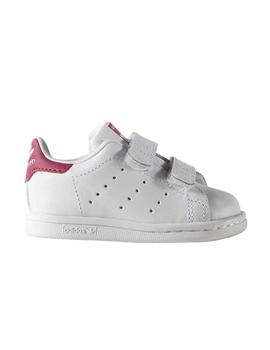 Zapatillas Adidas Stan Smith Blanco/Fucsia Niña