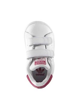 Zapatillas Adidas Stan Smith Blanco/Fucsia Niña