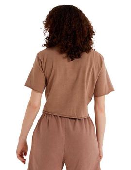 Camiseta Ellesse Celesi Cropped Marron Mujer