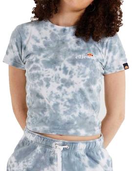 Camiseta Ellesse Vikins Tie Dye Crop Gris/Bc Mujer