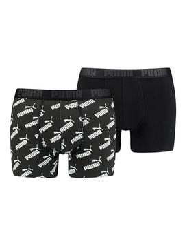 Calzoncillos Puma AOP Boxer Negro/Blanco Hombre