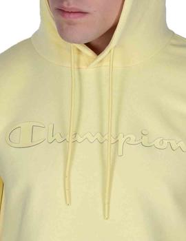 Sudadera Champion script Logo amarillo hombre
