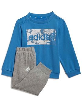 Chandal Adidas I LIN FT Jog Azul/Gris
