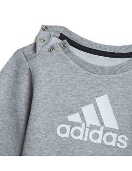 Chandal Adidas I Bos Logo Gris/Negro Niño