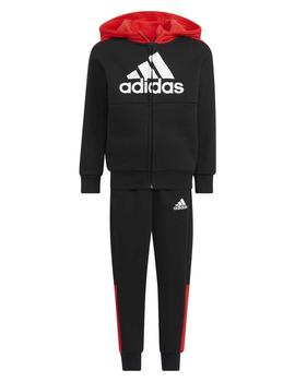 Chandal Adidas LK Logo FL Negro/Rojo Niño