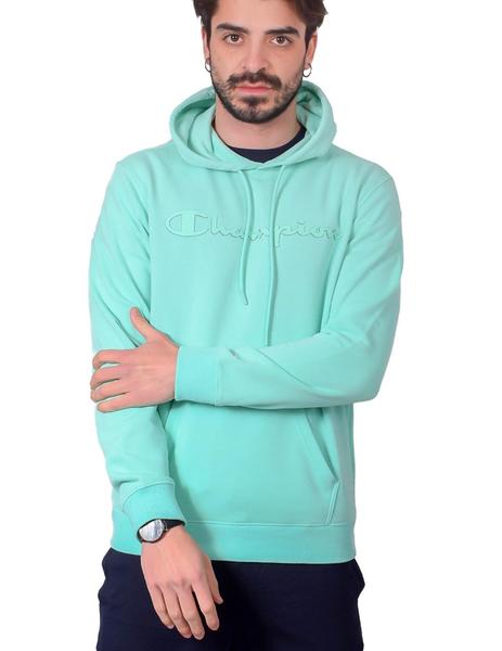 Sudadera Champion Verde/Bco Hombre