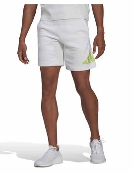 Pantalon corto Adidas M FI 3BAR Blanco/Verd Hombre