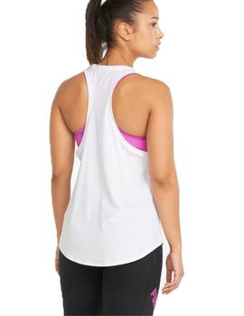 Camiseta Puma Train Logo Tank Blanco/Rosa Mujer