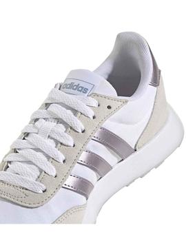 Zapatillas Adidas Run 60s Blanco/Rosa Mujer