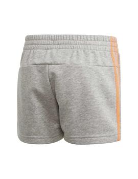 Short Adidas YG E 3S Gris/Naranja Para Niña