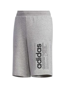 Pantalon corto Adidas YB BB Gris Para Niño