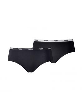 Bragas Puma Hipster 2P Negro Mujer