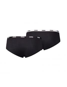 Bragas Puma Hipster 2P Negro Mujer