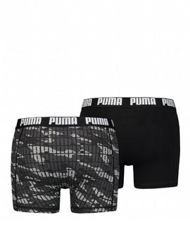 Calzoncillos Puma Camo Boxer 2P Camo/Negro