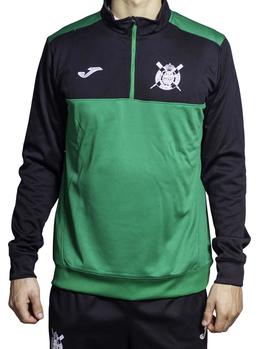 Sudadera  C.R.PUEBLA Media Cremaller Joma verde/ne