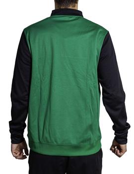 Sudadera  C.R.PUEBLA Media Cremaller Joma verde/ne