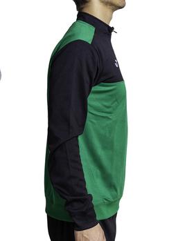 Sudadera  C.R.PUEBLA Media Cremaller Joma verde/ne