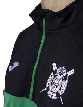 Sudadera  C.R.PUEBLA Media Cremaller Joma verde/ne