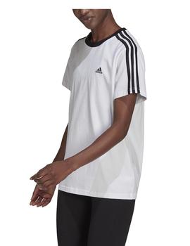 Camiseta Adidas 3S BF Blanco/Negro Mujer