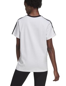 Camiseta Adidas 3S BF Blanco/Negro Mujer