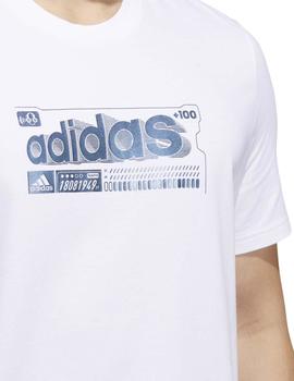 Camiseta Adidas M CLR Linear T Blanco Hombre