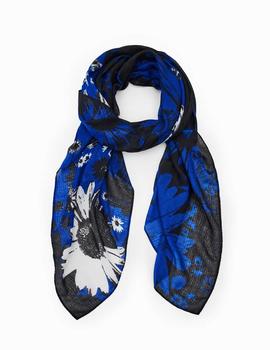 Foulard Desigual Daisy Pop Azul/Negro/Blanco