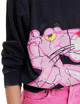 Sudadera Desigual Pink Panther Gris Mujer